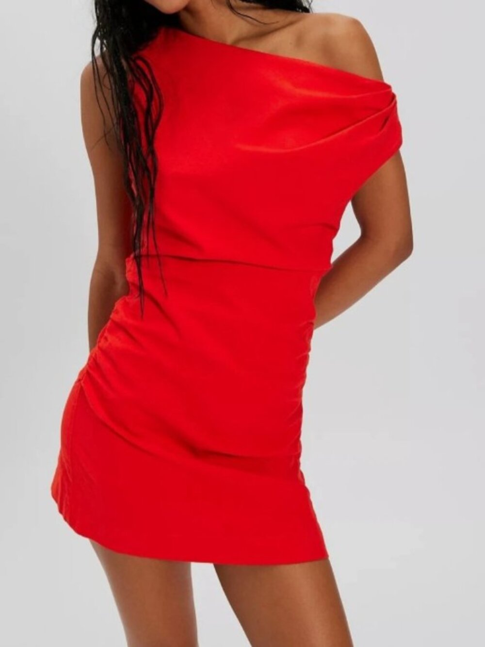 Free People Free-Est So Far Summer Stretch Linen Mini Dress Bodycon XS 290388